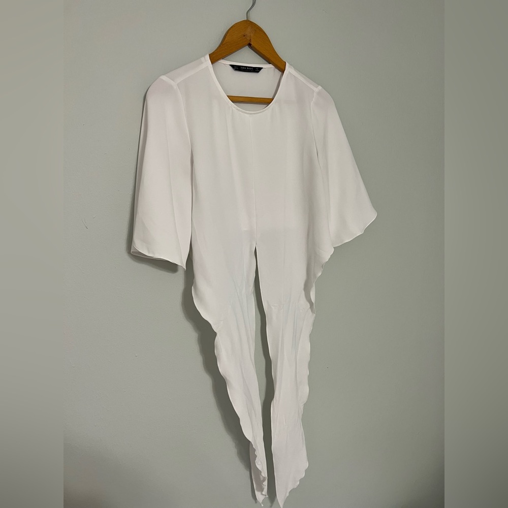 White wrap around blouse